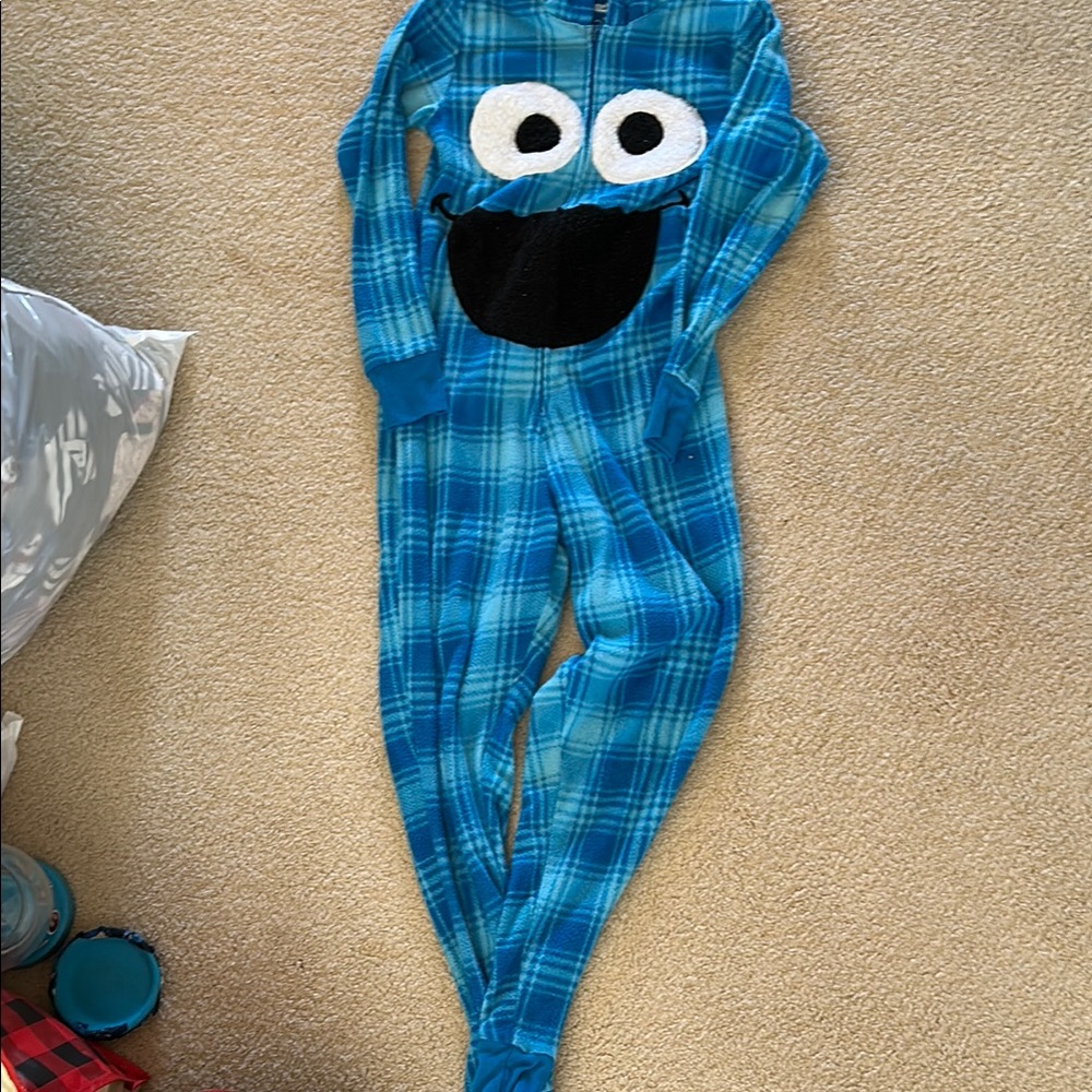 Blue Plaid size small one piece sleep wear